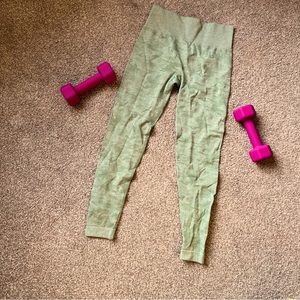 Green Camo High Waisted Leggings
